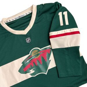 NHL Minnesota Wild Green‎ Youth L/XL Hockey Jersey NHL #11 Parise